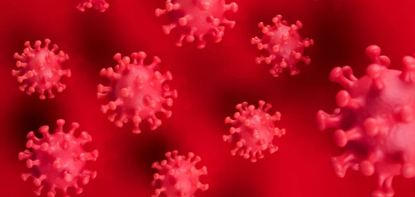 Virussolut Infektoituneita Pandemia Lääketieteellinen Terveys — kuvapankkivalokuva