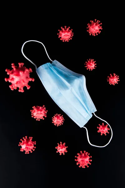 コロナウイルス Sarsのパンデミックに対する保護のための医療用マスク — ストック写真