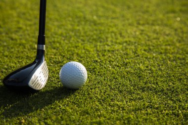 Golf sopasındaki golfçü.