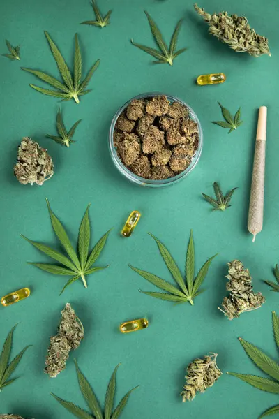 Cannabis Marihuana Productos Médicos — Foto de Stock