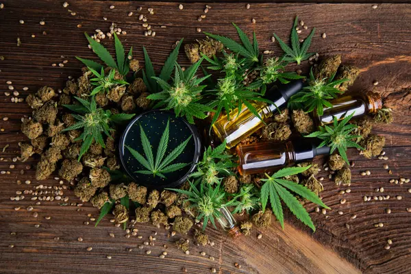 Óleo Maconha Cannabis — Fotografia de Stock