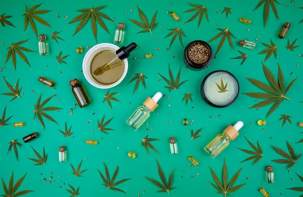 Marihuana Cannabis Productos Médicos Pastillas —  Fotos de Stock