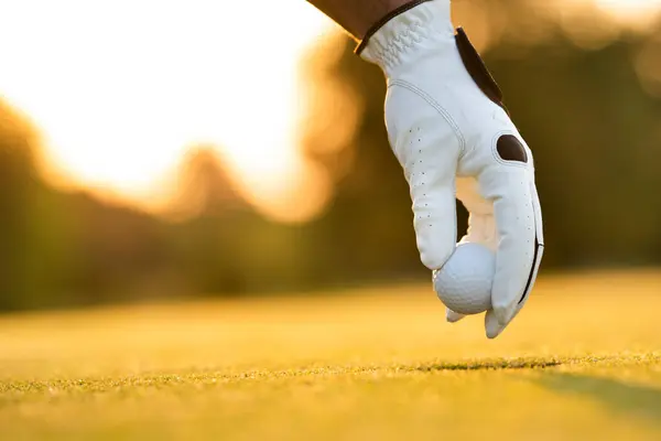 Close View Golf Player Putting Green Tee Course Course — Stock Photo, Image