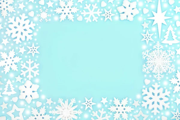 Navidad Copo Nieve Mágico Polo Norte Diseño Fondo Con Estrellas —  Fotos de Stock