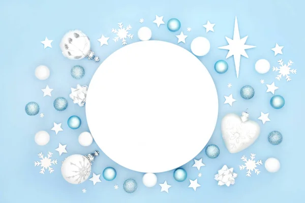 Julbord Tallrik Dukning Med Frostat Dekorationer Abstrakt Design För Julhelgen — Stockfoto