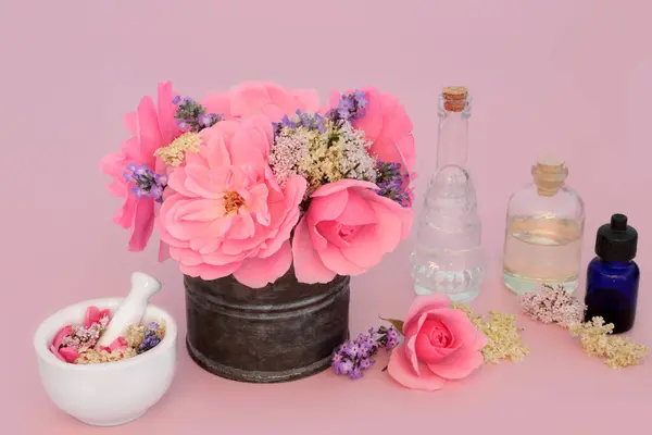 Adaptogeen Bloemen Wilde Bloemen Kruiden Gebruikt Natuurlijke Kruidengeneeskunde Aromatherapie Met — Stockfoto