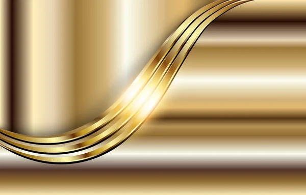 Fundo Negócios Ouro Metal Dourado Brilhante Fundo Vetor Elegante — Vetor de Stock
