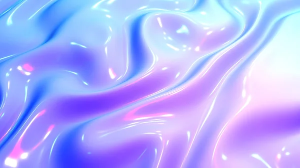 紫色蓝色塑料光泽背景 乳胶光泽纹理图案 3D渲染插图 — 图库照片