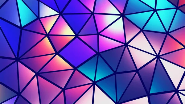 Абстрактный Мозаичный Фон Красочные Многоугольники Черном Треугольные Формы Витражи Многоцветная — стоковое фото