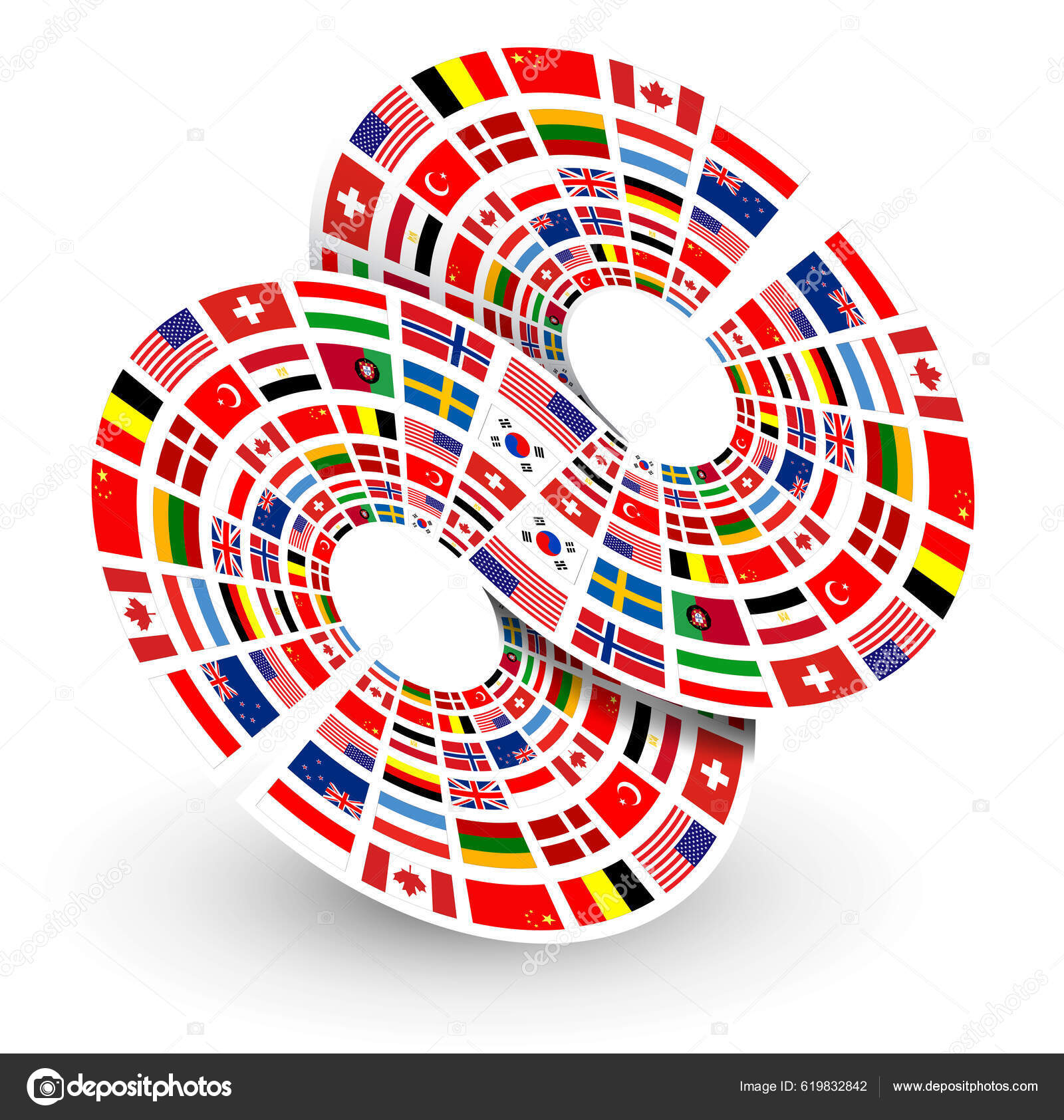 Business Icon International Flags Shape Internatioanl Symbol Flags