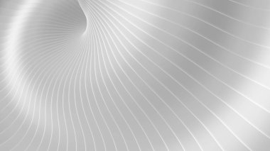 White background stripes 3D wavy pattern, elegant abstract striped pattern, interesting spiral architectural minimal white grey backdrop, 3D render illustration.