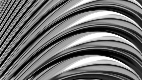 Silver Chrome Metallic Background Shiny Striped Metal Abstract Background Technology — Photo