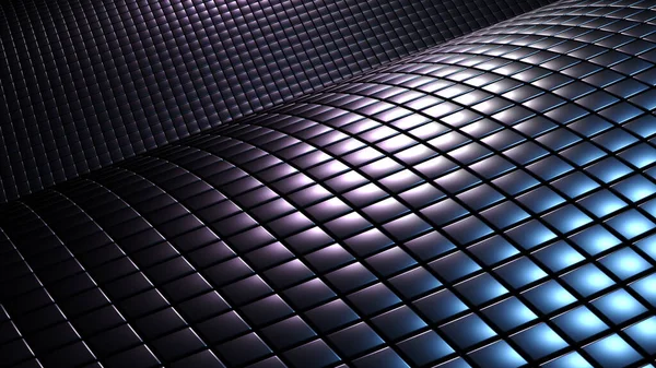 Silber Chrom Metallic Technologie Hintergrund Metall Quadrate Muster Moderne Glänzende — Stockfoto