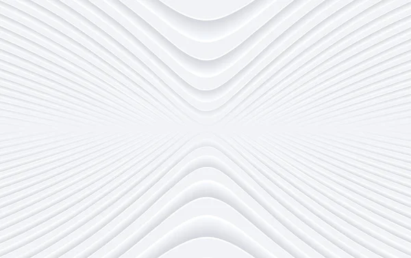 白い縞模様の背景 3D線のデザイン ビジネスプレゼンテーションのための抽象的な対称最小限の白い灰色の背景 ベクトルイラスト — ストックベクタ
