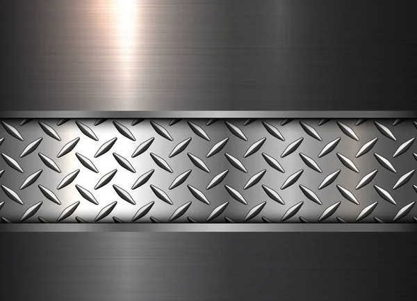 Срібний Металевий Фон Візерунком Алмазної Пластини Технологічний Дизайн Матовою Текстурою — стоковий вектор