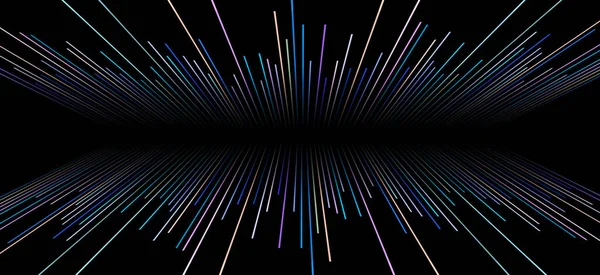Abstract Dynamic Background Cosmic Hyper Speed Striped Pattern Black Hyperspace — Vettoriale Stock