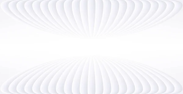 コピースペースの白い縞模様の背景 日当たりの良い3Dラインパターンのデザイン ビジネスプレゼンテーションのための抽象的な対称最小限の白い灰色の背景 ベクトルイラスト — ストックベクタ