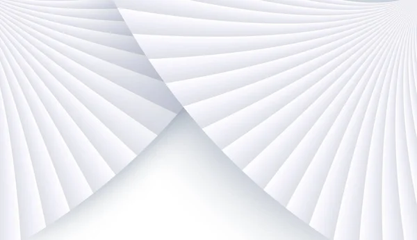コピースペースの白い縞模様の背景 日当たりの良い3Dラインパターンのデザイン ビジネスプレゼンテーションのための抽象的な対称最小限の白い灰色の背景 ベクトルイラスト — ストックベクタ