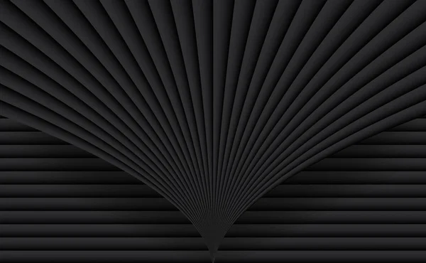 Abstracte Zwarte Achtergrond Met Lijnen Patroon Architectuur Minimale Donkergrijze Gestreepte — Stockvector