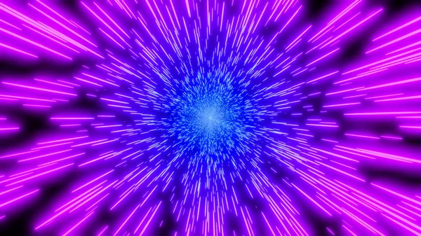 Abstract Background Dynamic Burst Lines Neon Glow Colors Black Cosmic — 图库照片