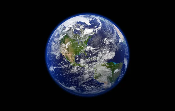 Earth Planet Isolated Black Science Fiction Fictional Cosmic Background Earth — Fotografia de Stock
