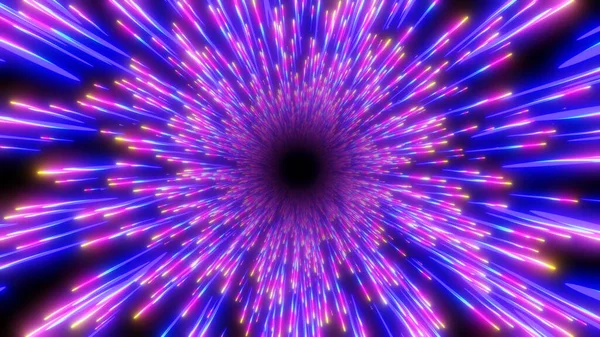 Abstract Background Dynamic Burst Lines Neon Glow Colors Black Cosmic — Stock Fotó