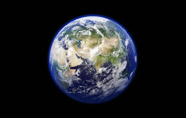 Aarde Planeet Geïsoleerd Zwart Science Fiction Fictieve Kosmische Achtergrond Met — Stockfoto