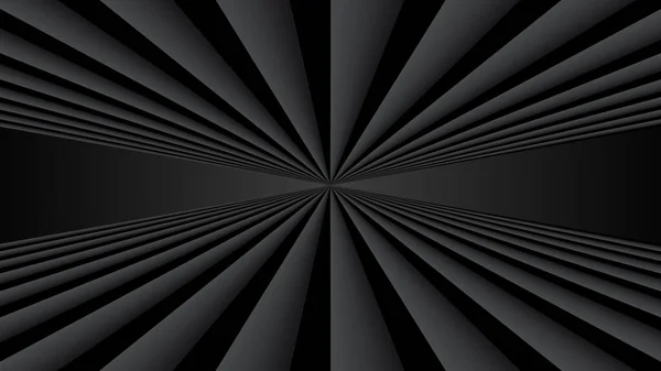 Abstrakter Schwarzer Hintergrund Mit Radiallinienmuster Architektur Minimale Dunkelgrau Gestreifte Vektorhintergrund — Stockvektor