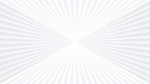 3次元放射状線パターンを持つ抽象的な白い背景 ビジネスプレゼンテーションのためのアーキテクチャ最小白い灰色の縞模様ベクトルの背景イラスト 3次元建築の視点デザイン — ストックベクタ