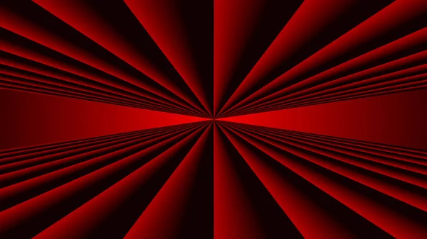 3次元放射状線パターンを持つ抽象的な赤の背景 ビジネスプレゼンテーションのためのアーキテクチャ最小限の濃い赤の縞模様ベクトルの背景イラスト 3次元建築の視点デザイン — ストックベクタ