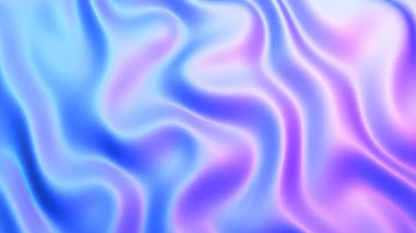 パープルブループラスチック光沢のある背景 滑らかな波状のテクスチャパターンの壁紙 3Dレンダリングイラスト — ストック写真