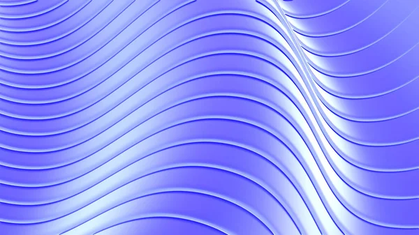 シルバーブルーの背景ストライプ3D波状パターン エレガントな抽象的なストライプパターン 興味深いスパイラル建築最小限の背景 3Dレンダリングイラスト — ストック写真