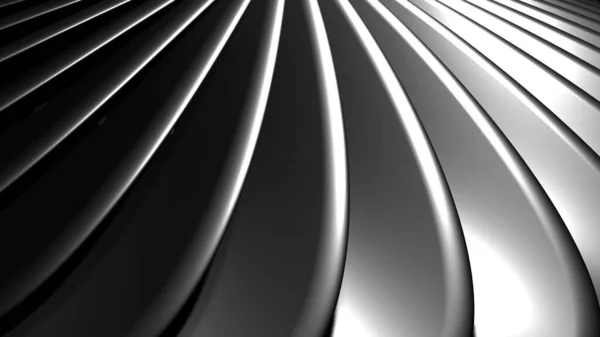 Zilveren Zwarte Achtergrond Strepen Golvend Patroon Elegante Abstracte Gestreepte Patroon — Stockfoto