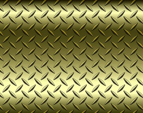 ダイヤモンドプレートテクスチャパターン ベクトルイラスト付きゴールドメタルの背景 — ストックベクタ