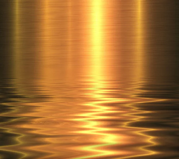 Guld Metallic Bakgrund Glänsande Gyllene Glänsande Metall Vågigt Flytande Mönster — Stockfoto