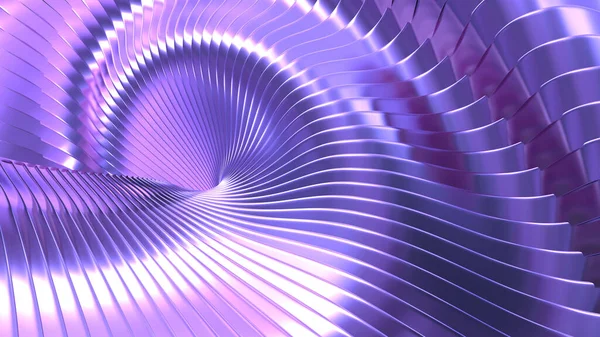 紫の背景ストライプ3D波状パターン エレガントな抽象ストライプパターンの壁紙 レンダリングイラスト — ストック写真