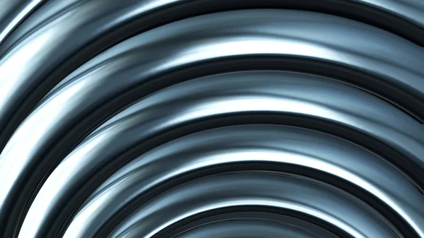 Silber Chrom Hintergrundstreifen Welliges Muster Elegante Abstrakte Streifenmuster Tapete Render — Stockfoto