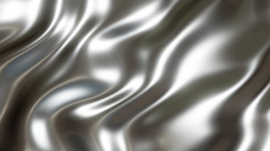 Sıvı krom dalgalar arka plan, parlak ve parlak metal desen dokusu, ipeksi üç boyutlu resimleme.