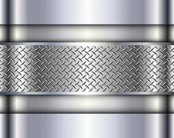 Fundo Prata Metálico Cromo Brilhante Iluminado Textura Chapa Metálica Ilustração —  Vetores de Stock