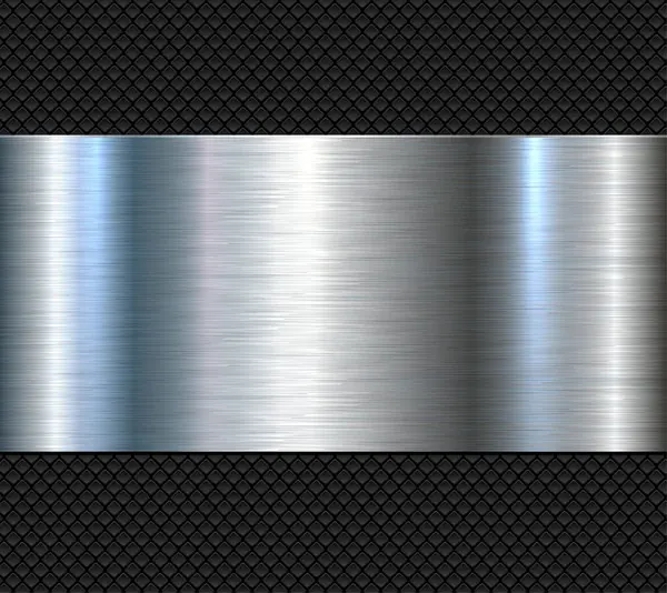 Silberschwarzer Chrommetall Hintergrund Glänzendes Und Glänzendes Metallisches Design Mit Gebürstetem — Stockvektor