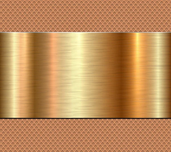 Gold Metal Background Lustrous Shiny Metallic Design Brushed Metal Texture — Stock Vector