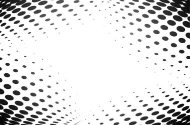 Kopya alanı, vektör illüstrasyonlu siyah ve beyaz noktalı yarım ton arkaplan.