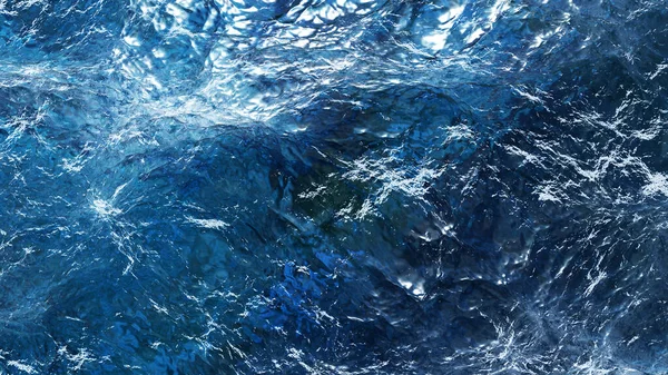 Watergolven Patroon Textuur Ruwe Zee Golven Maken Illustratie — Stockfoto