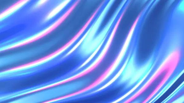 Iridescent Chrome Wavy Gradient Cloth Fabric Abstract Background Ultraviolet Holographic — Stock Photo, Image