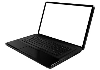 Beyaz arka plan üzerinde vektör illüstrasyon izole dizüstü.