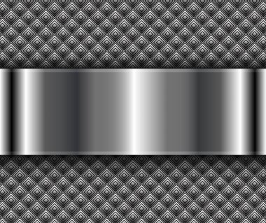 Arkaplan 3D gümüş gri metalik, 3d vektör tasarımı çelik metal dokusu.