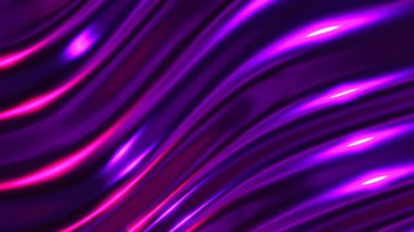 Mor sıvı krom dalgalar arka plan, parlak ve parlak metal desen dokusu, ipeksi üç boyutlu çizim.