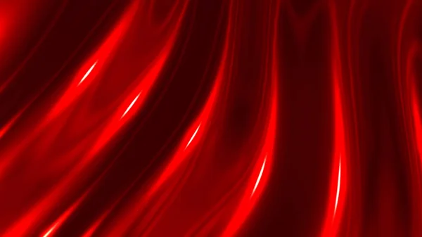 赤い液体のクロム波の背景 光沢があり 光沢のある金属のパターンの質 銀製の3Dレンダリングのイラスト — ストック写真