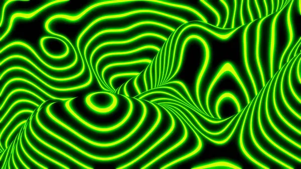 Abstract Neon Glowing Background Green Lines Black Interesting Striped Modern — Stock Photo, Image