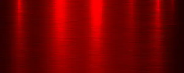 Röd Borstad Metall Konsistens Bakgrund Glänsande Glänsande Metalliska Bakgrund Vektor — Stock vektor